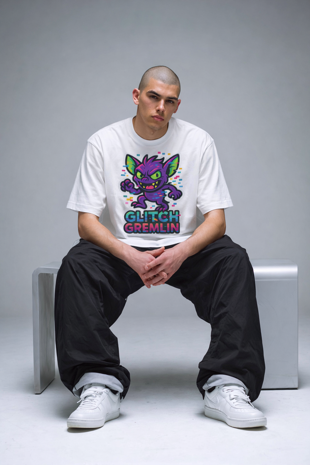 Glitch Gremlin Men’s Premium Heavyweight Tee